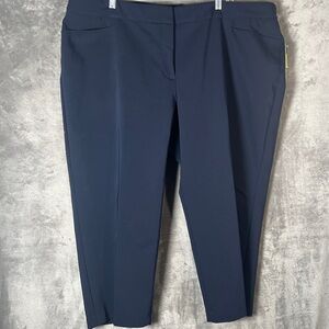 Navy Blue Cropped Pants